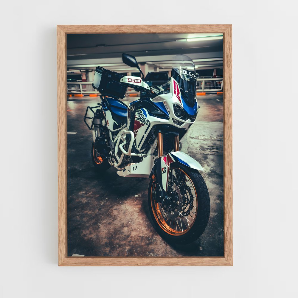 Poster Aventure en Bleu – affiche Honda Moto (vue 4)